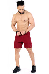 2 in 1 Compression Shorts Maroon