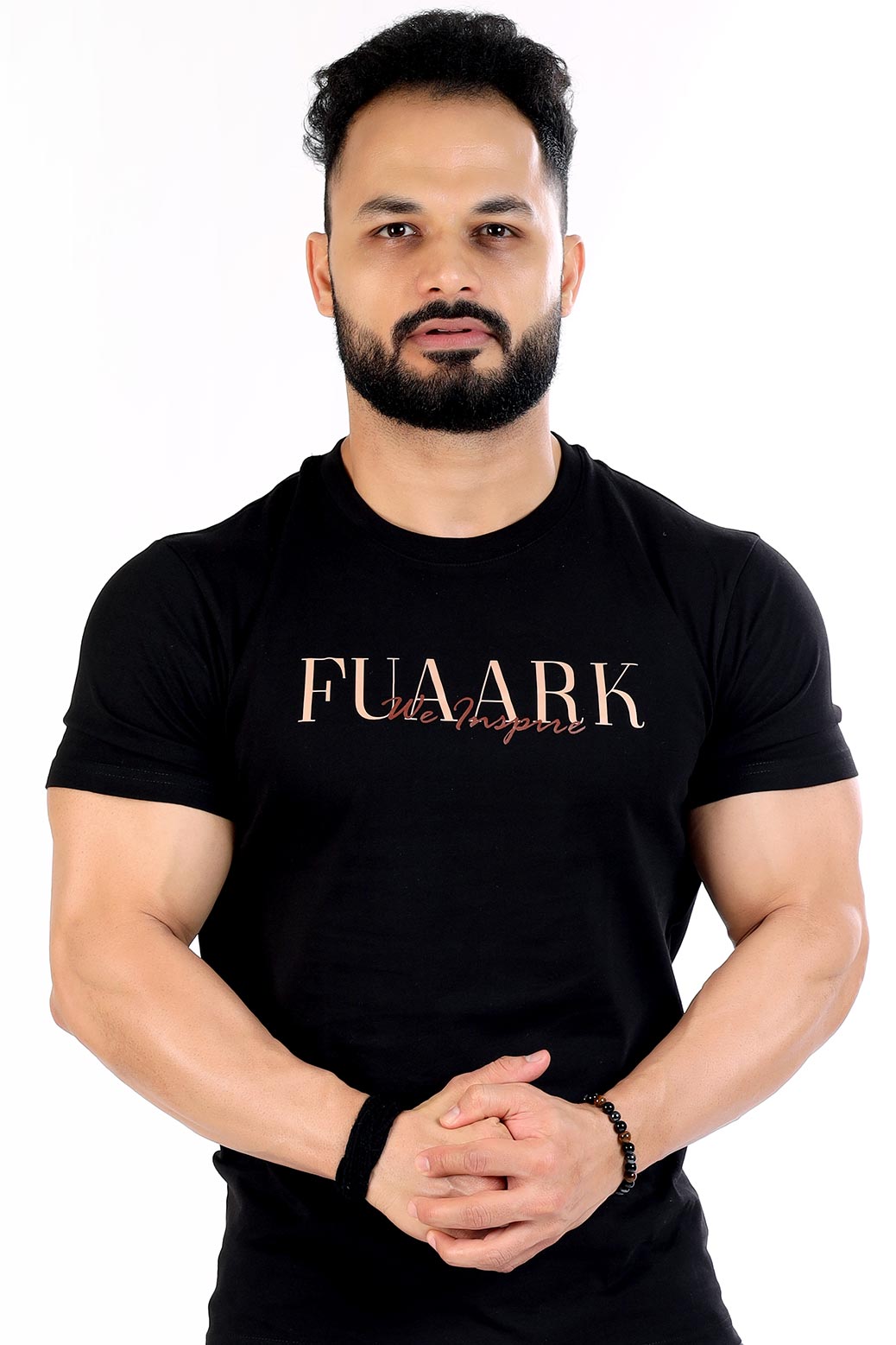 Classic T-shirt Black with Brown