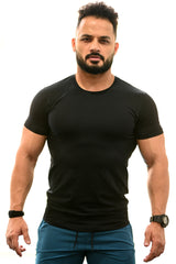 Flex Cotton T-shirt Black