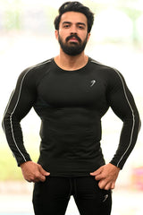 Revival Piping Fullsleeves T-shirt Black