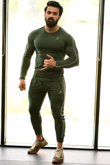 Revival Piping Fullsleeves T-shirt Green