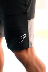 Box Shorts Black with Grey