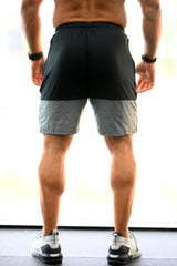 Box Shorts Black with Grey