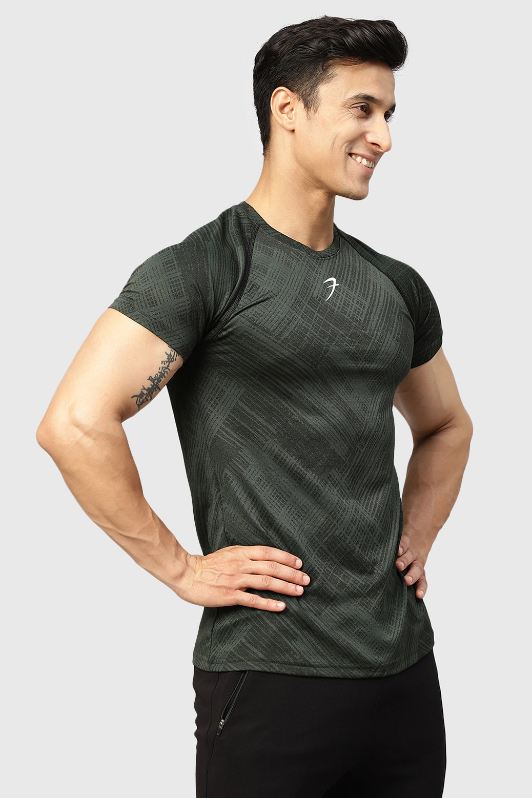 Ozone Jacquard T-shirt Green