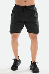 2 in 1 Compression Shorts Dark Grey