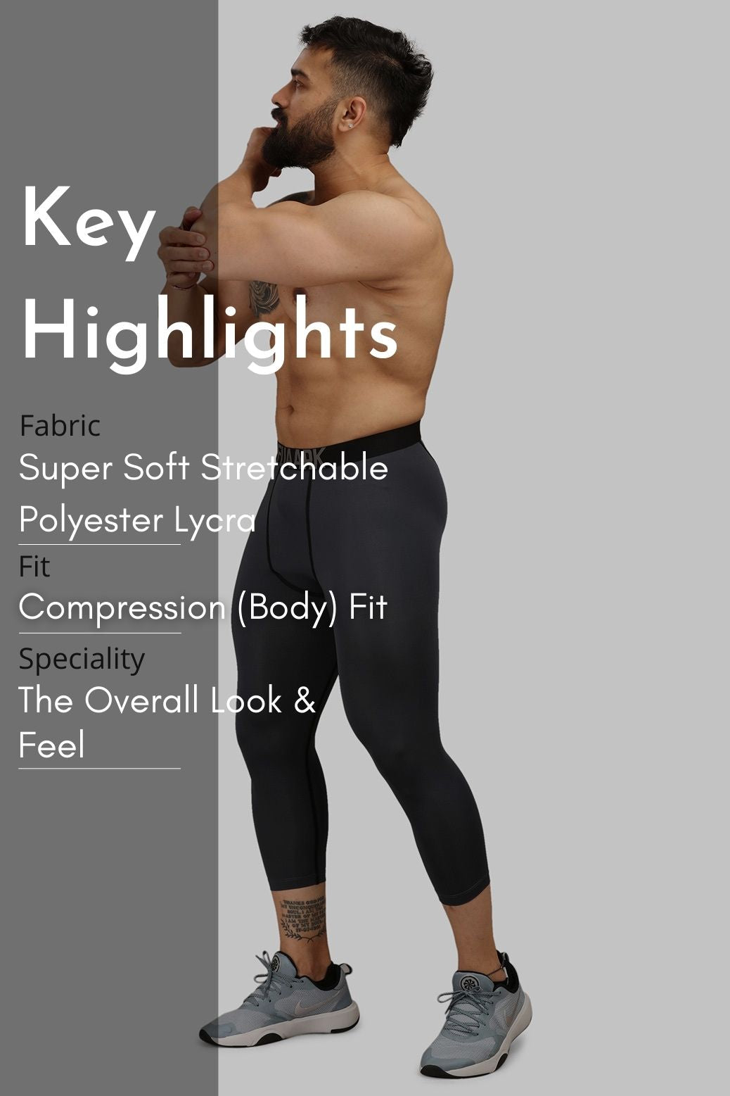 Compression Tights Dark Grey