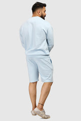 Oversized Shorts Sky Blue