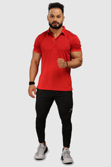 Raw Polo Regular Fit T-shirt Red