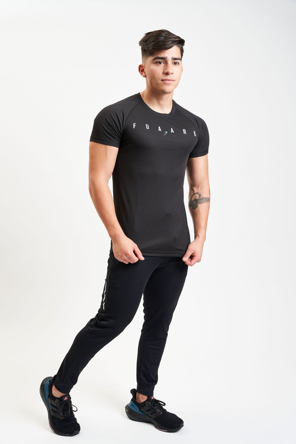 Fuaark Checks Black Tshirt For Men | Fuaark Gym