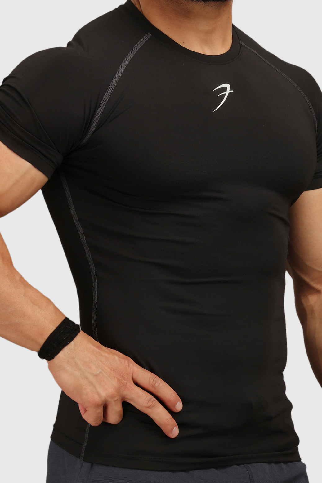 Fuaark Compression Black Tshirt For Men | Fuaark Gym tshirts